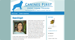 Desktop Screenshot of caninesfirst.com